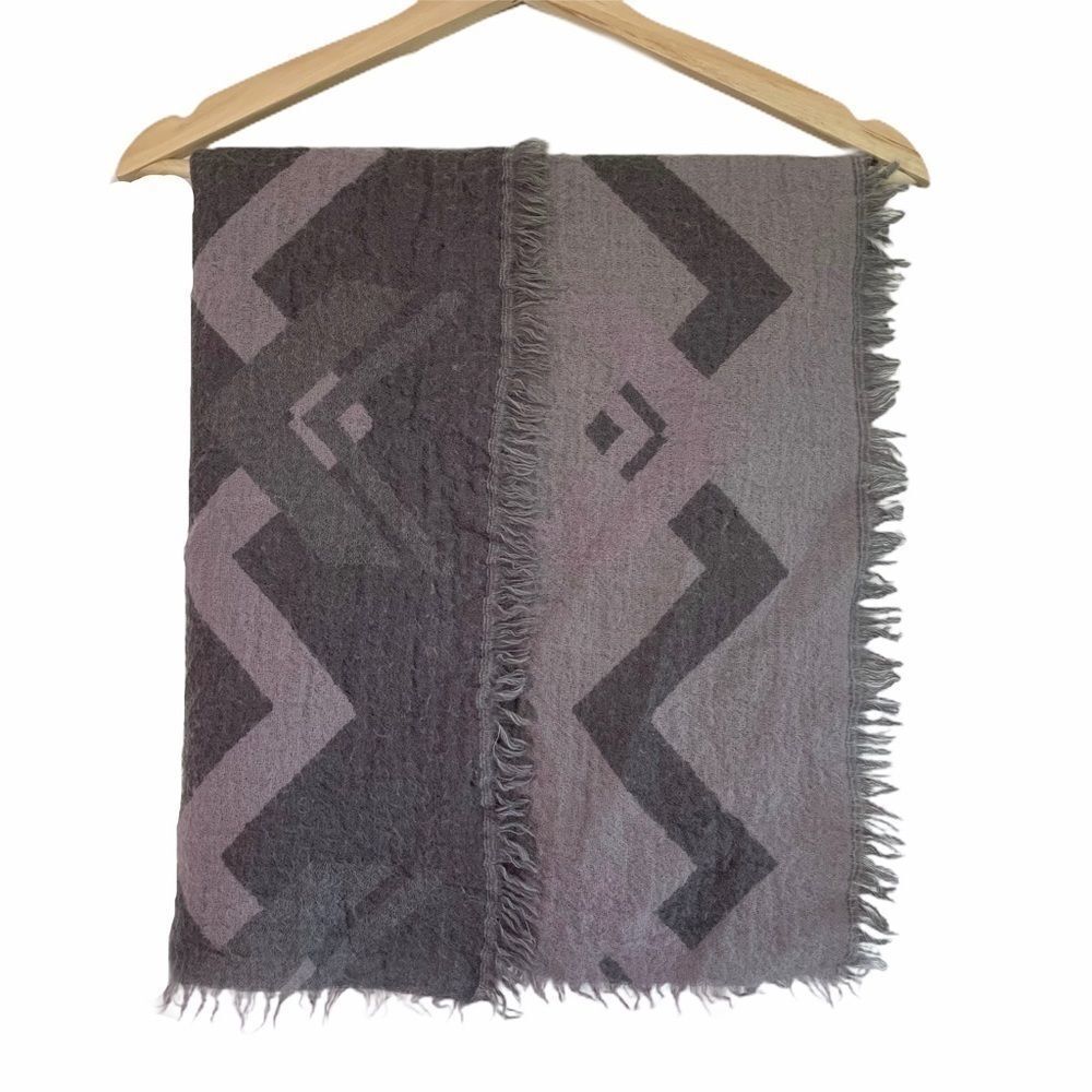 Saks Fifth Avenue 100% Wool Aztec Print Scarf